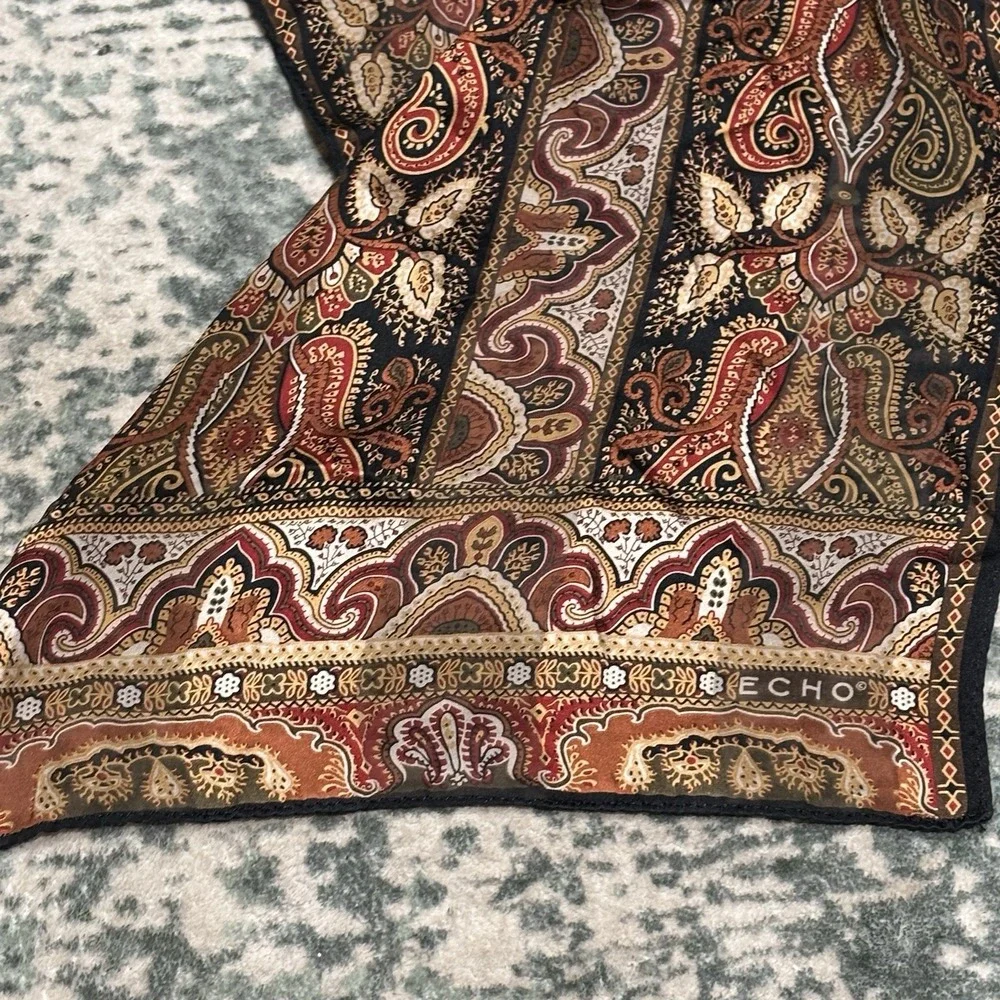 vintage Echo silk paisley scarf 52